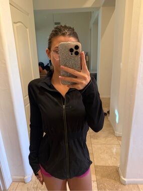Black athleta running jacket sz s